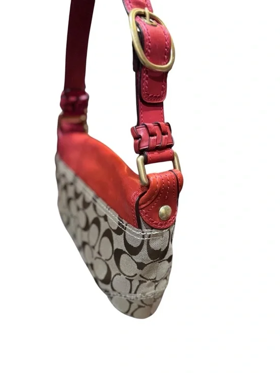 Coach Bleecker Signature Buckle Flap Bag Hobo - Picture 8 of 16